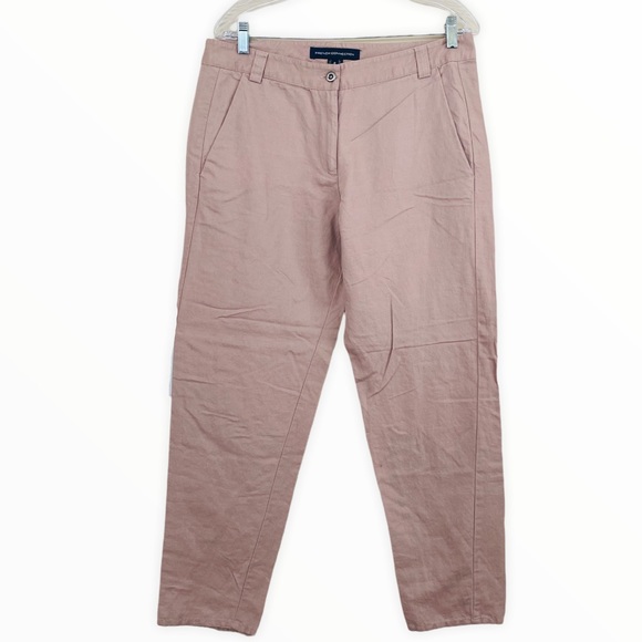 French Connection Pinky Tone Linen Blend Pant Size 8 - Picture 3 of 7